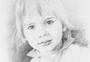 'Felix', Bleistiftzeichnung, 34 x 45